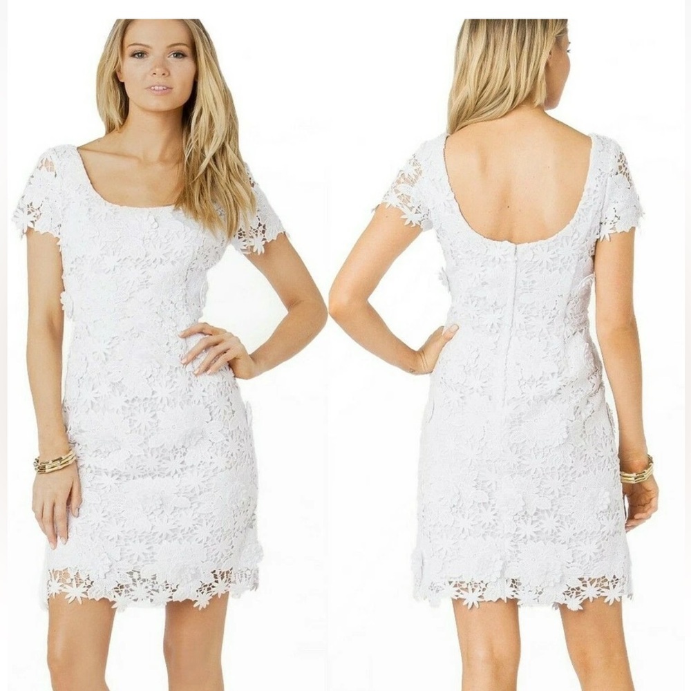 NWT! Lily Pulitzer Marta dress resort white truly floral lace - size 10 - $398